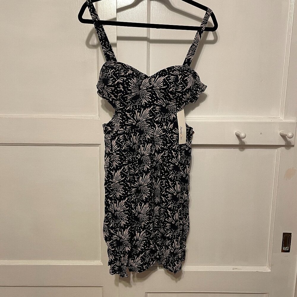 Sunny Girl Cut-Out Firework Print Dress from ModCloth